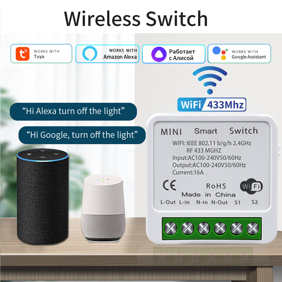 Smart Relay Tuya - Sakelar WiFi Pintar 16A 20A Kontrol