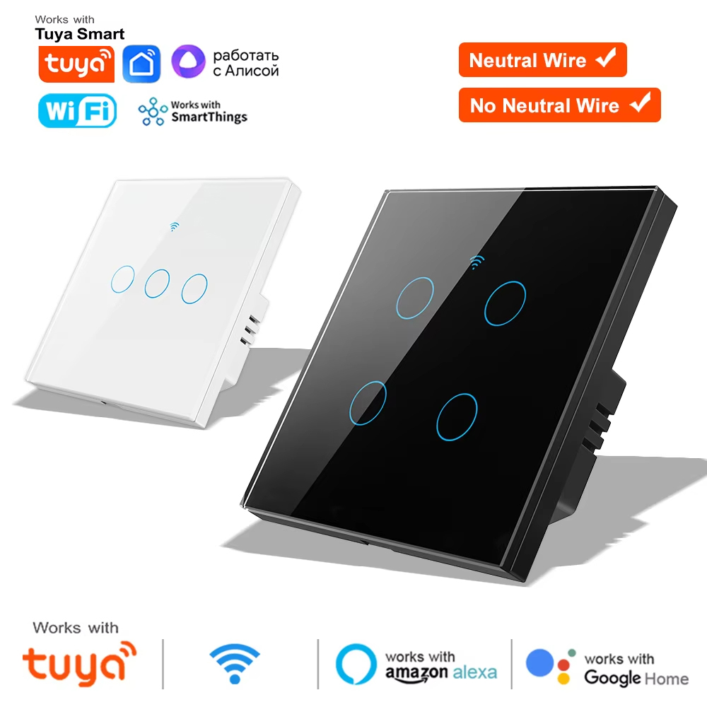 Smart Relay Tuya - Saklar Lampu Dinding Sentuh WiFi RF