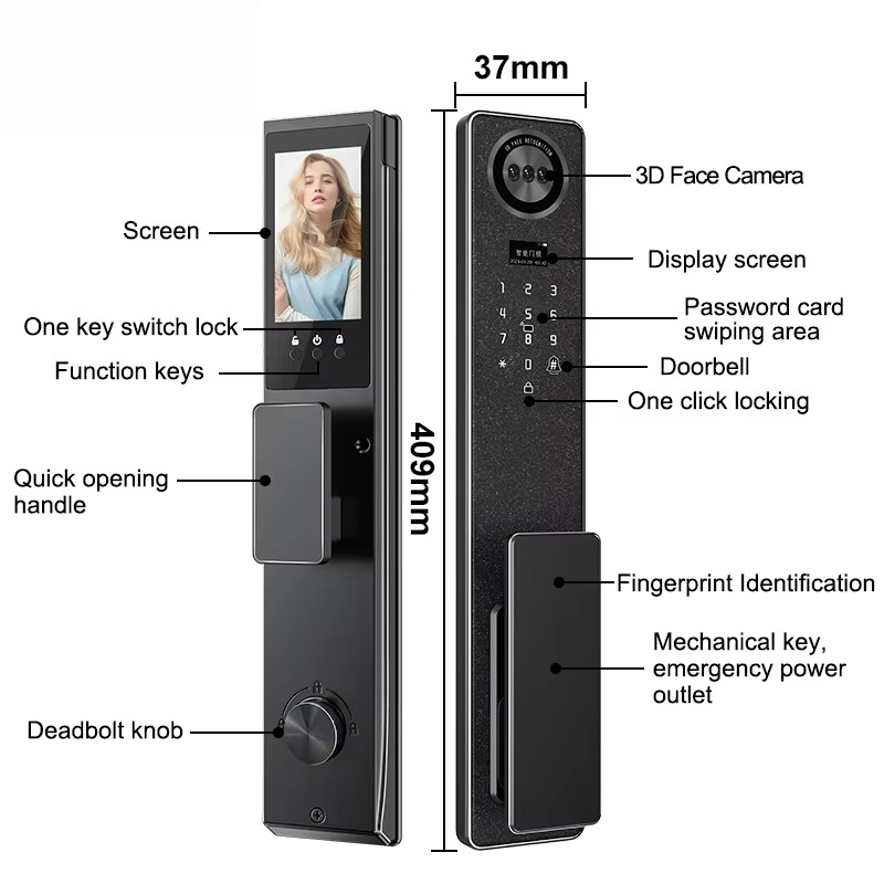 Kunci Pintu Pintar WiFi Tuya,  - Tuya Smart ulasan dan harga
