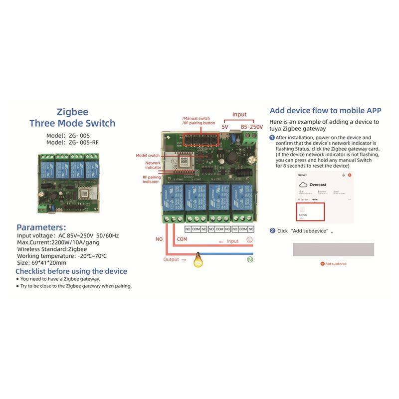 [NEWA08R] Modul Sakelar Pintar - Smart Relay Tuya ulasan dan harga