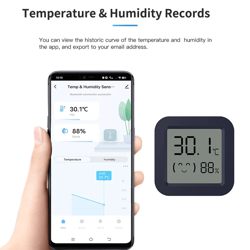 Termometer Mini Pintar Higrome - Tuya Smart ulasan dan harga