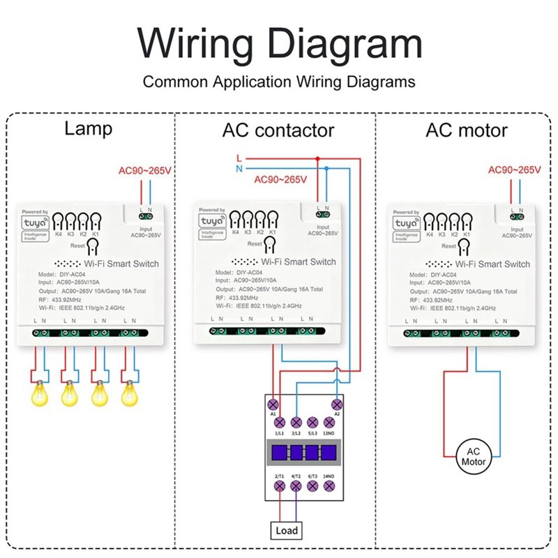 T24C Tuya Relay Switch Pintu G - Tuya 4 Channel ulasan dan harga